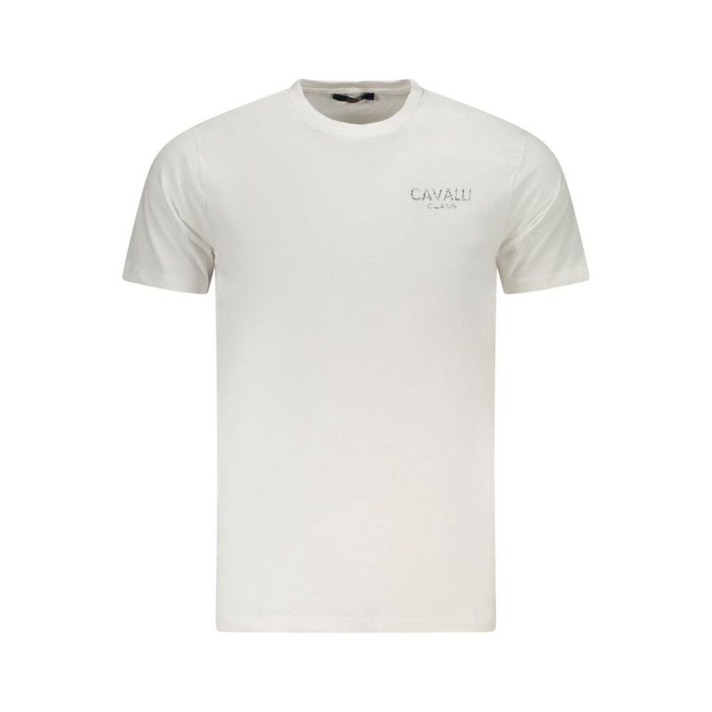 Cavalli Class Bianco Cotton Men Men's T-Shirt